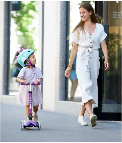 Miniatura 2 de Micro Kickboard - Mini Deluxe Scooter LED Plegable, 3 Ruedas, Inclinarse para Dirigir, Scooter Micro de Diseño Suizo con Ruedas LED que se Iluminan
