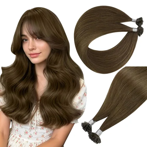 Miniatura 35 de Easyouth Extensión de cola de caballo de cabello humano marrón ombré, extensión de colas de caballo, extensiones de cola de caballo de color marrón