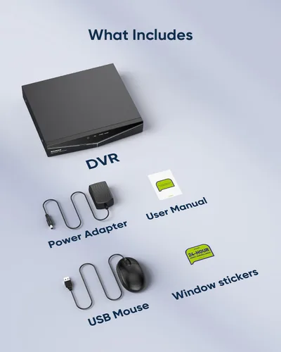 Miniatura 10 de SANNCE Grabador DVR de 16 canales 1080P con función de alerta por correo electrónico y detección de movimiento, salida HDMI 1080P, sin HDD y cámara