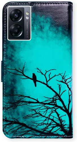 Miniatura 7 de Bcov Funda para OnePlus Nord N300 5G, diseño de pájaro negro y verde con tapa para teléfono con ranura para tarjeta y soporte para OnePlus Nord N300