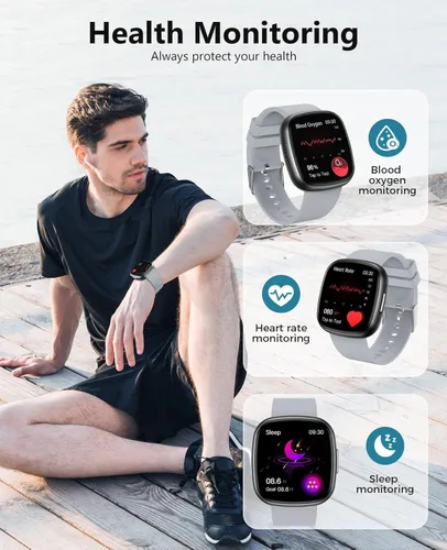 Miniatura 2 de Smart Watch for Men Women, 24/7 Heart Rate HRV SpO2 Monitor, Sleep/Stress, 1.72" Super Retina HD Display, 135 Sport Modes Fitness Activity Tracker