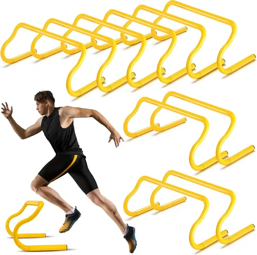 Miniatura 10 de Wettarn 10 unidades de entrenamiento de agilidad de velocidad, desmontables y duraderas, agilidad pliométrica y multiusos, equipo de entrenamiento