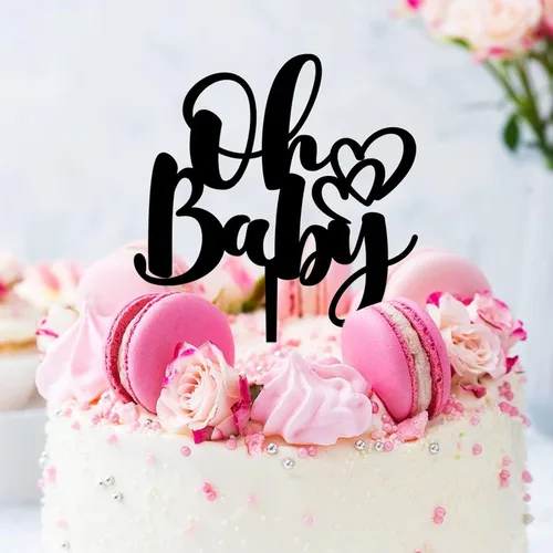 Miniatura 5 de Decoración divertida para tartas de bautismo para baby shower, para recién nacidos, decoración de pastel y cupcake, decoración divertida para niños