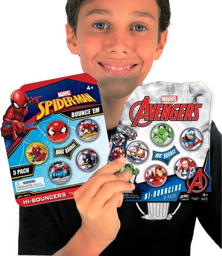 Miniatura 2 de JA-RU Marvel Avengers Bouncy Superballs Super Hi Bounce de 1.2 pulgadas (paquete de bolas) Hulk, Thor, Cap America y Friends Fidget Balls Juguetes