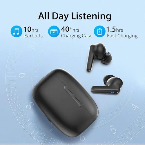 Miniatura 3 de Redpepper - Auriculares inalámbricos Bluetooth 5.3 60H de tiempo de uso. Auriculares con graves profundos y llamada clara. Con micrófono Negro