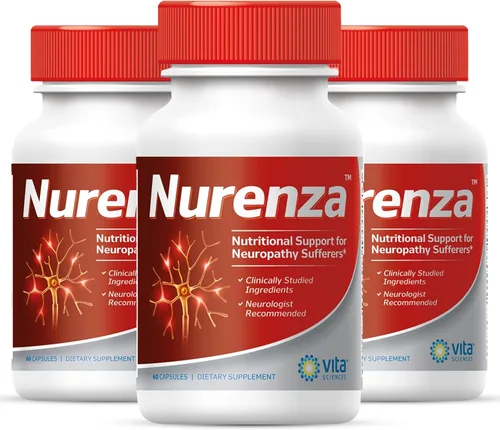Vita Sciences Suplemento de alivio de neuropatía Nurenza para la salud nerviosa y reparación rápida. Forma natural de R-ALA 40 veces de fuerza con