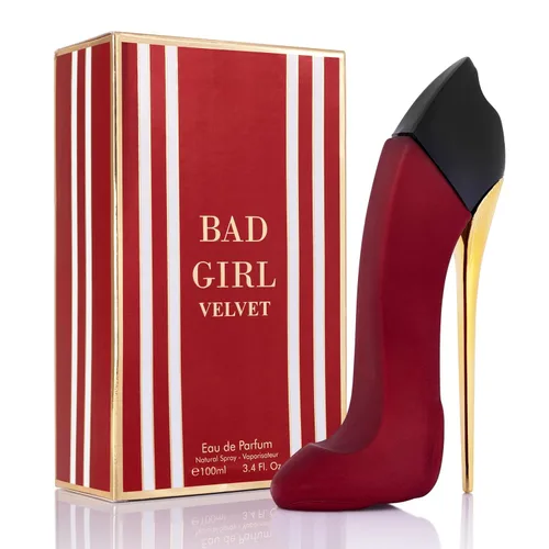 Bad Girl Velvet para Mujeres Eau De Parfum 3.4 fl Oz - Tono dulce, cálido y polvoriento - Combinación de semilla de tonka, vainilla y praliné -