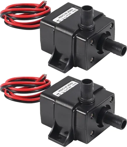 DIANN 2pcs mini bomba de agua sumergible DC 12V pequeña fuente bomba (4.8W 240L/H) para pecera acuario fuente