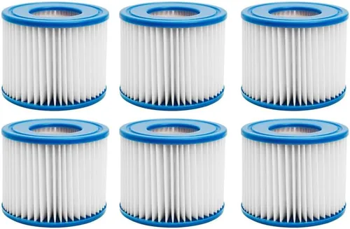 6 Pack Hot Tub Spa Filter Cartridge Type Ⅵ for Bestway, Lay-Z-Spa, Coleman SaluSpa 90352E 58323,Inflatable Hot Tub, Swimming Pool Pump Filter
