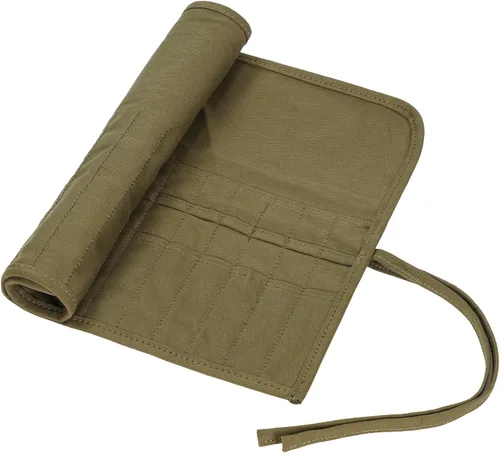 Miniatura 8 de ECHSRT Soporte para pinceles de pintura, estuche enrollable de almacenamiento para acuarelas acrílicas al óleo, soportes y organizadores, 30 Verde
