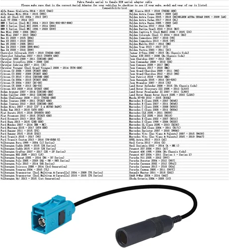 Miniatura 4 de onelinkmore Fakra Z a DIN Kit de 3 adaptadores — Fakra Z macho/hembra a Motorola DIN enchufe/zócalo, convertidor de antena de radio FM AM para VW