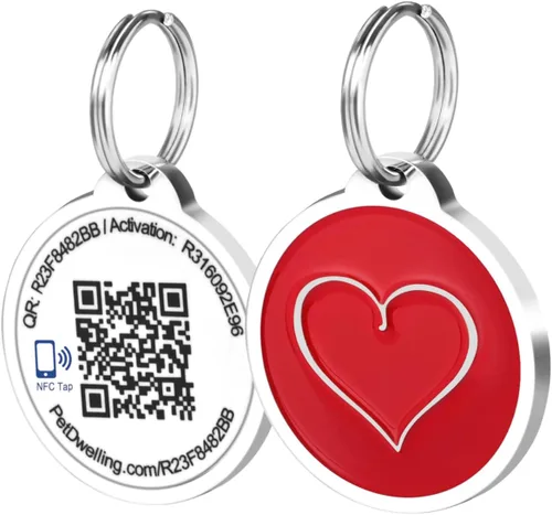 Miniatura 15 de Pet Dwelling Etiquetas inteligentes de identificación de mascotas QR + NFC para perros, duraderas e impermeables, etiquetas inteligentes