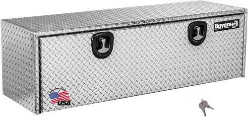 Miniatura 12 de Buyers Products 1705148 - Caja de camión de aluminio diamantado para debajo de la carrocería con pestillo de mango en T, 14 x 12 x 16 pulgadas
