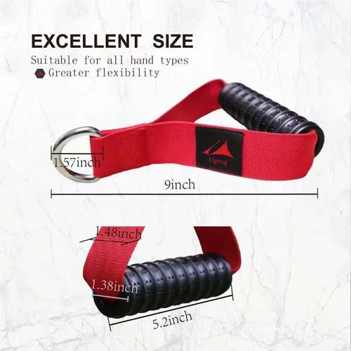 Miniatura 5 de Heavy Duty Gym Workout Handles Attachment for Cable Machine,Resistance Band,Pulley System Home Exercise Equipment, Comfortable and Stronger Grip