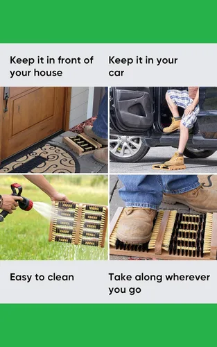 Miniatura 2 de Superio Rascador de zapatos y botas, cepillo para limpiar zapatos exteriores de 10.5 x 14 pulgadas, limpia profundamente y elimina toda la suciedad