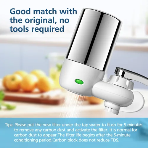 Miniatura 6 de 2 paquetes de cartuchos de repuesto para filtro de grifo, compatibles con el sistema de filtración de agua de grifo Brita®, Brita® 36311, 36313