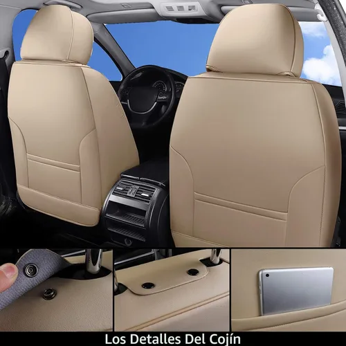 Miniatura 5 de Coverado Juego completo de fundas de asiento de automóvil, fundas de asiento para automóviles, fundas de asiento de coche beige para asientos