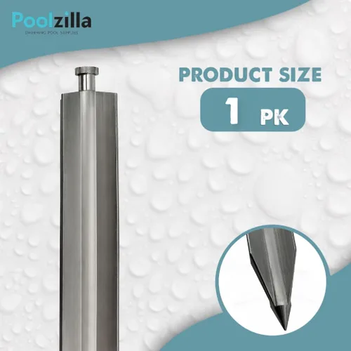 Miniatura 3 de Poolzilla Paquete de 1 anclaje de estaca de césped con cubierta de seguridad de 16 pulgadas, para instalación de anclajes de césped, diseño