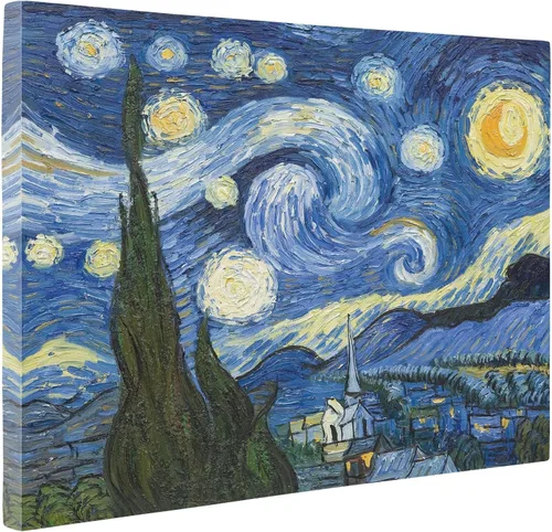 Miniatura 20 de Niwo ART - Montañas y mar, serie de pinturas más famosas del mundo, lienzo de pared para decoración del hogar, envoltura de galería, estirado