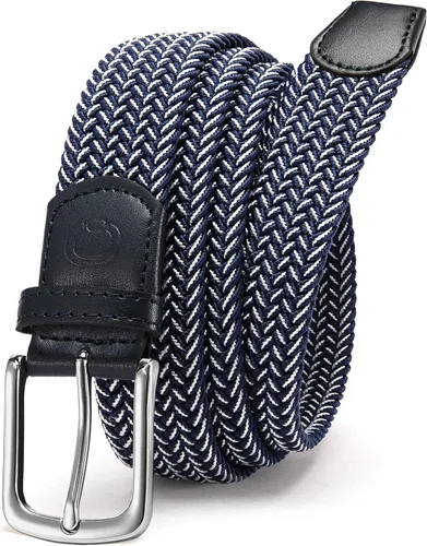 Miniatura 18 de CHAOREN Cinturón para hombre, cinturón de golf trenzado elástico para hombres de 1 3/8 pulgadas, regalo para pantalones de golf, pantalones cortos