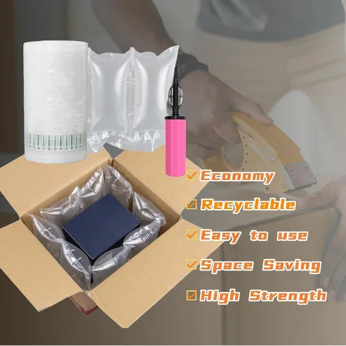 Miniatura 3 de Almohadas de aire para envío con bomba de embalaje, bolsas de aire, 200 unidades inflables, suministros de envío, relleno de caja