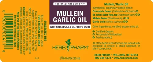 Miniatura 2 de Herb Pharm Aceite de ajo de gordolobo, 1 onza y aceite de ajo de gordolobo para niños, set de regalo de hierbas de 1 onza