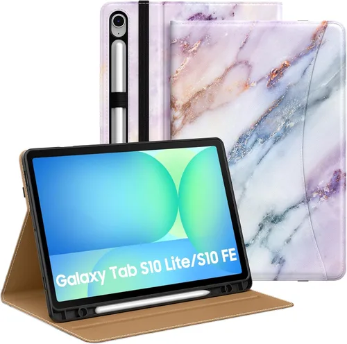 Miniatura 8 de MoKo Funda para Samsung Galaxy Tab S10 Lite/ S10 FE 2025/ S9 FE 10.9 pulgadas/ S9 11 pulgadas 2023 con Soporte para S Pen, Funda Protectora de PU
