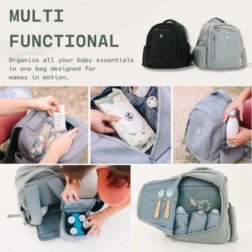 Miniatura 3 de Extractor de leche y bolsa de pañales compatible con Spectra S1, S2, Medela, neopreno portátil para bebés, enfriador de leche materna de viaje, Negro