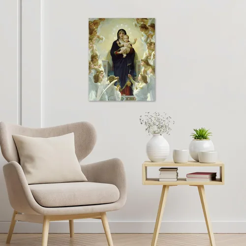 Miniatura 3 de LB Lienzo decorativo para pared, diseño de ángel y paraíso de Cristo Jesús en el cielo, impresiones en lienzo cristianas para sala de estar
