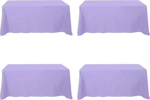 Miniatura 181 de BRILLMAX 6 Pack de Manteles Azul Marino para Mesas Rectangulares de 8 Pies 90 x 156 Pulgadas - 8 pies Mantel Rectangular a Granel de Lino
