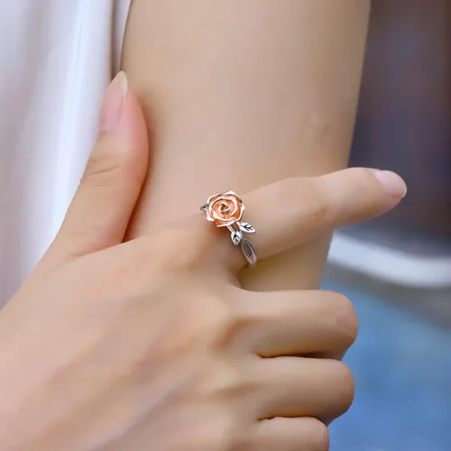 Miniatura 4 de Anillos giratorios para la ansiedad para mujeres, plata de ley 925, bandas de promesa rosa rosa para aliviar el estrés, joyería antiansiedad