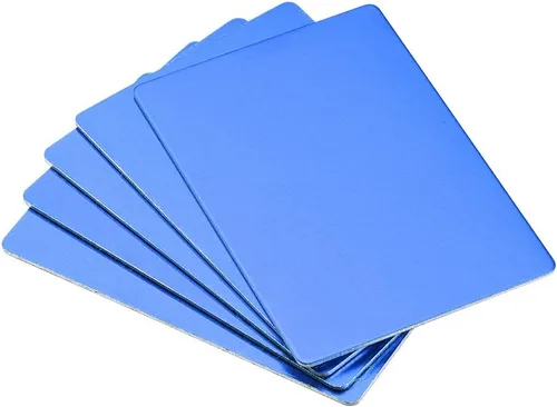 Miniatura 8 de uxcell Tarjeta de metal en blanco 2.598x1.772x0.039 in Placa de aluminio anodizado para bricolaje Impresión láser Grabado Negro 5