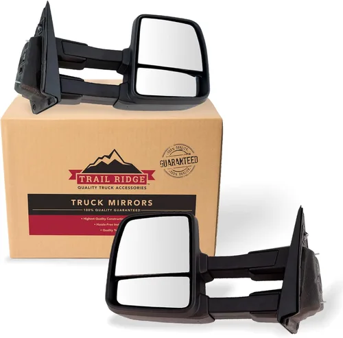 Miniatura 64 de Trail Ridge Juego de espejos de remolque de 2 piezas para el lado del conductor y del pasajero compatible con Ford F-150 FO1320479 FO1321479