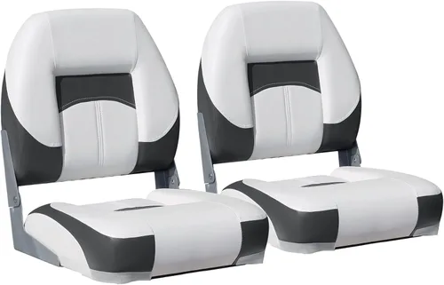 Miniatura 8 de NORTHCAPTAIN T1 Deluxe Asiento plegable para barco con respaldo bajo, tornillos de acero inoxidable incluidos