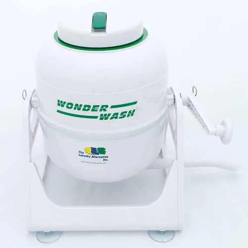 Miniatura 10 de WonderWash - Lavadora portátil para apartamentos y espacios pequeños, lavadora manual de ropa de mano con diseño retro, limpia la ropa en cualquier