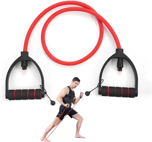 Miniatura 11 de Juego de bandas de resistencia de alta calidad con asas y anclaje de puerta, cuerda elástica perfecta para entrenamientos en casa, ideal para Azul