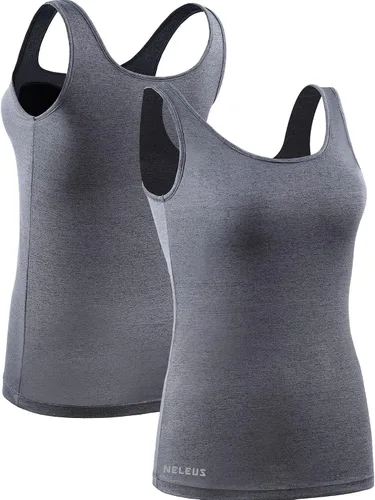 Miniatura 4 de NELEUS Women's 3 Pack Athletic Compression Tank Top with Sport Bra Running Shirt