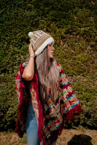 Miniatura 9 de Ponchos for Women, Alpaca Wool, Ponchos Adult, Poncho Sweater Women, Womens Poncho, Blue shawls and wraps