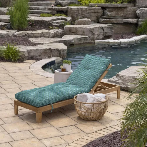 Miniatura 2 de Arden - Cojín acolchado moderno de felpa para exteriores para chaise longue, 76 x 22 pulgadas, resistente a la lluvia y a la decoloración, cojín