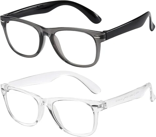 Miniatura 2 de DYLB Gafas de bloqueo de luz azul para niños y niñas, paquete de 2, gafas de videojuegos para computadora para niños y niñas de 3 a 10 años, antiluz