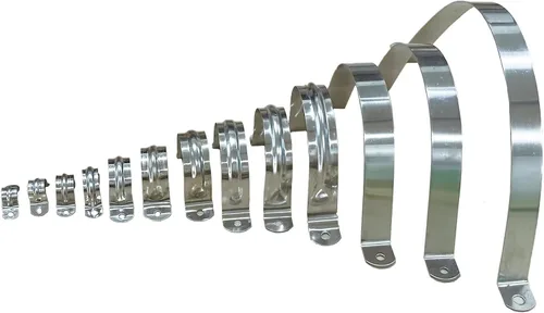 Miniatura 4 de Correa de tubo de soporte rígida de 1.5 pulgadas, abrazadera de correa de tubo en U de 2 agujeros, soporte en U de correa de acero inoxidable