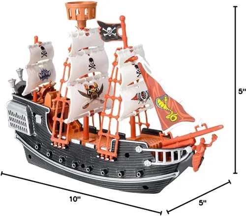 Miniatura 7 de Rhode Island Novelty - Barco pirata de 25 cm, uno por pedido