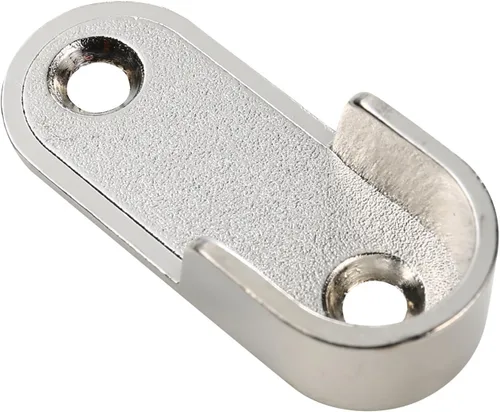 Miniatura 2 de UHPPOTE Soporte ovalado para barra de armario para varillas de 0.591x1.181 in (paquete de 2)