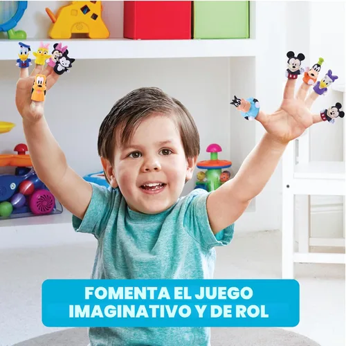 Miniatura 8 de Disney Mickey & Friends - Juego de marionetas de dedo de 10 piezas, recuerdos de fiesta, historia educativa, juguetes flotantes para piscina y playa