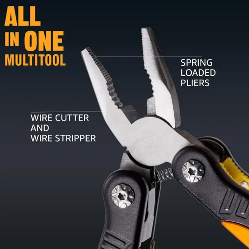 Miniatura 5 de Mini Multiherramienta de Bolsillo 12 en 1 con Cuchillo y Alicates - Mejor Accesorio de Utilidad Todo en Uno Multiusos para Hombres y Mujeres - Mejor