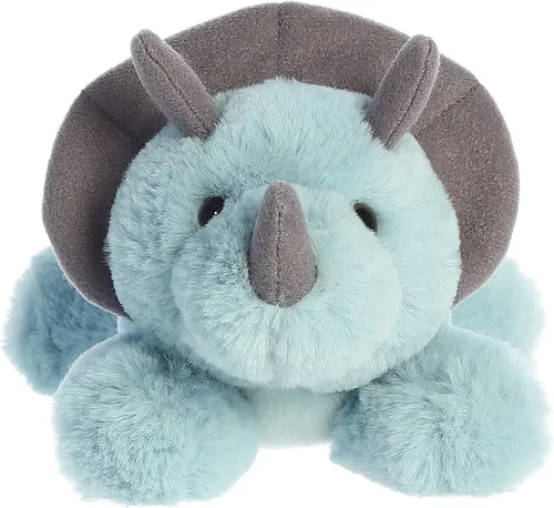 Miniatura 2 de Aurora® - Adorable Mini Flopsie™ triceratops de peluche - Animal de peluche, facilidad para jugar, compañero eterno - azul, 8 pulgadas