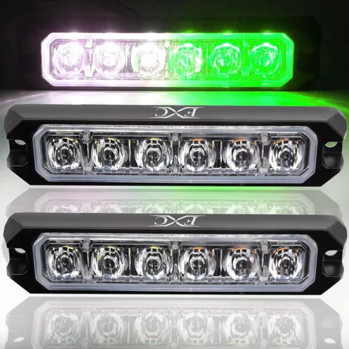 Miniatura 9 de Purishion - Luz estroboscópica con 6 luces LED color ámbar, impermeable, para barra de precaución, 10 patrones intermitentes, apto para automóvil