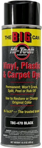 HI-TECH Lata Grande de Tinte en Aerosol Negro – 443 g Restaurador Permanente para Alfombra, Vinilo, Tela y Tapicería – Color Permanente, No se