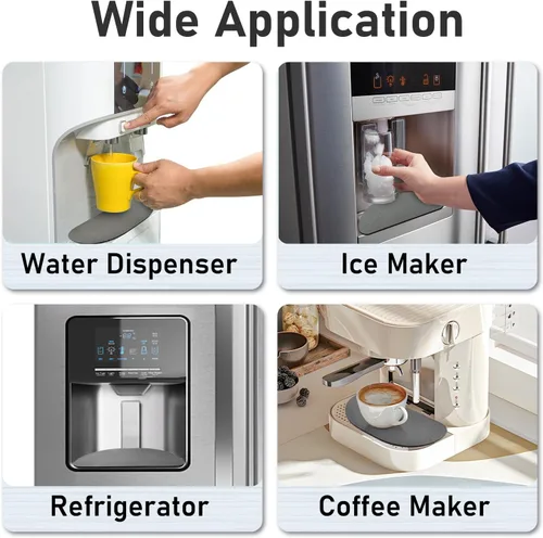 Miniatura 9 de LOPNUR Bandeja de Goteo para Refrigerador Paquete de 2: Atrapador de Goteo Recortable para Refrigerador, Tapete de Goteo para Dispensador de Agua