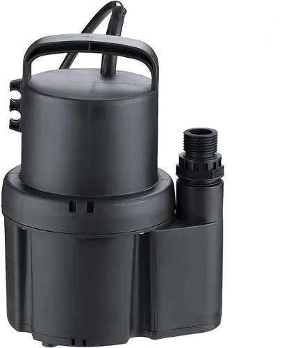 D-HONOR - Bomba sumergible de 1/6 HP 1370 GPH, bomba de sumidero sumergible para agua limpia, bomba eléctrica con salida de agua de 1 pulgada y